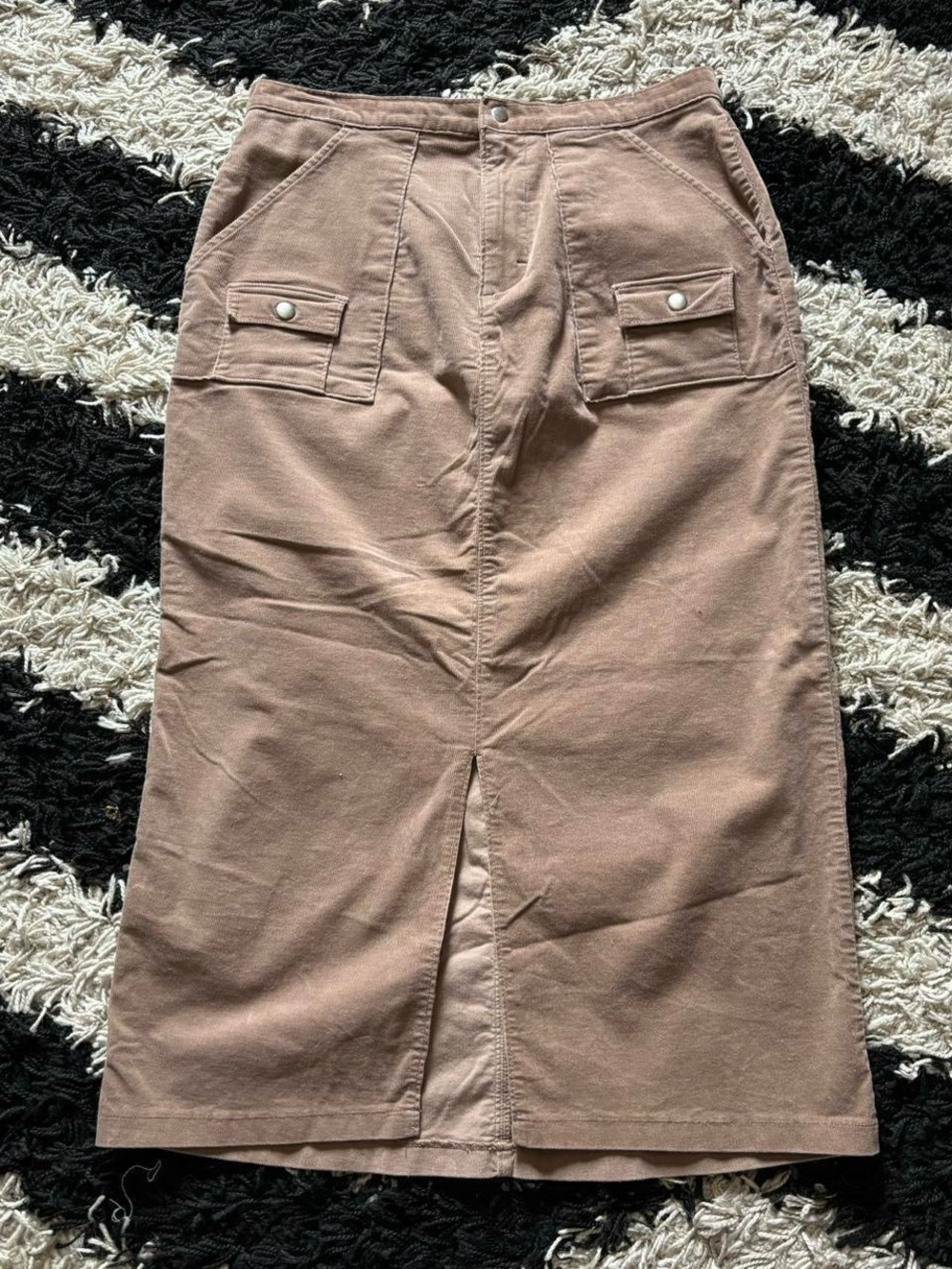 Lee Vintage 90’s Light Brown Tan Corduroy Maxi Skirt Women’s 10
